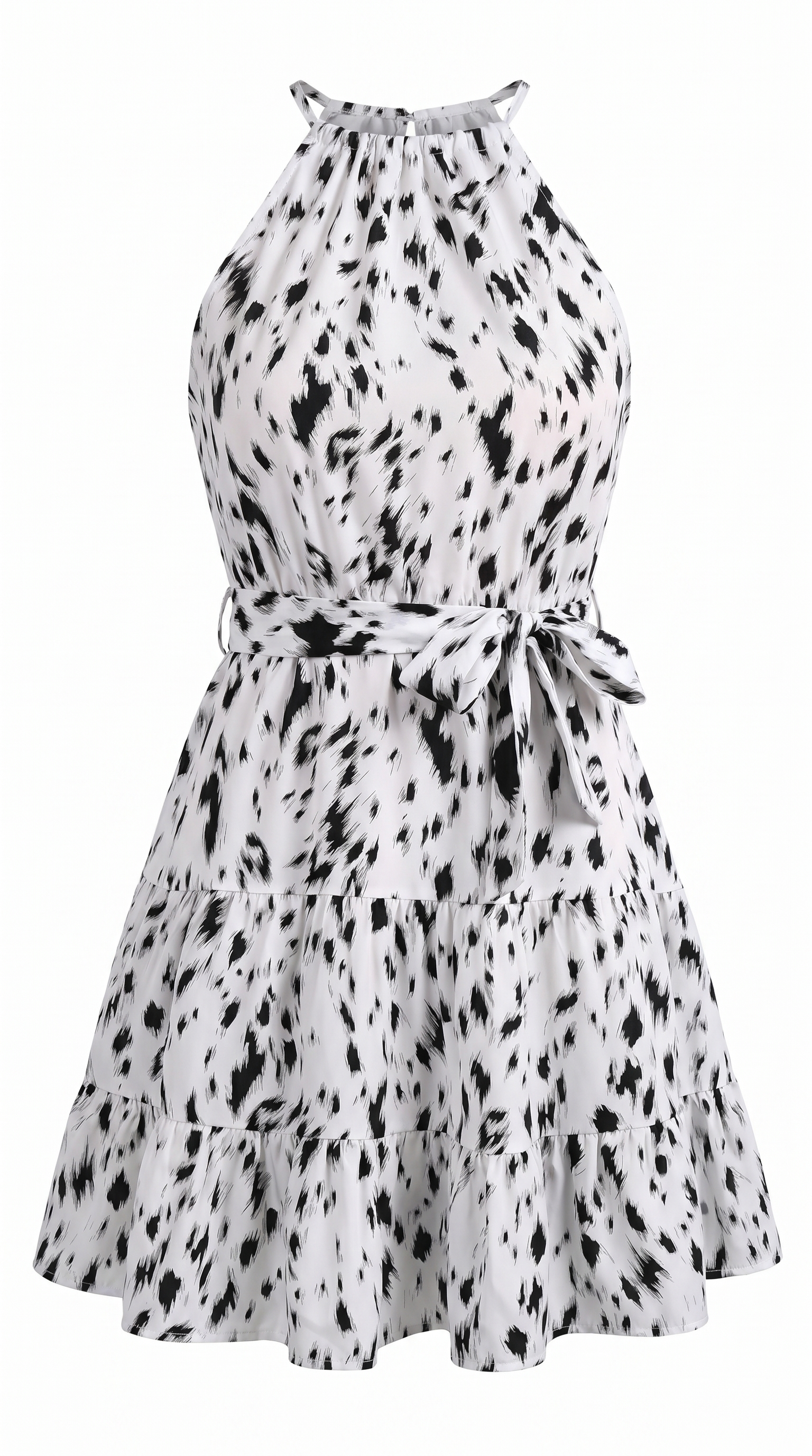 Empire Waist Halter A-Line Mini Dress