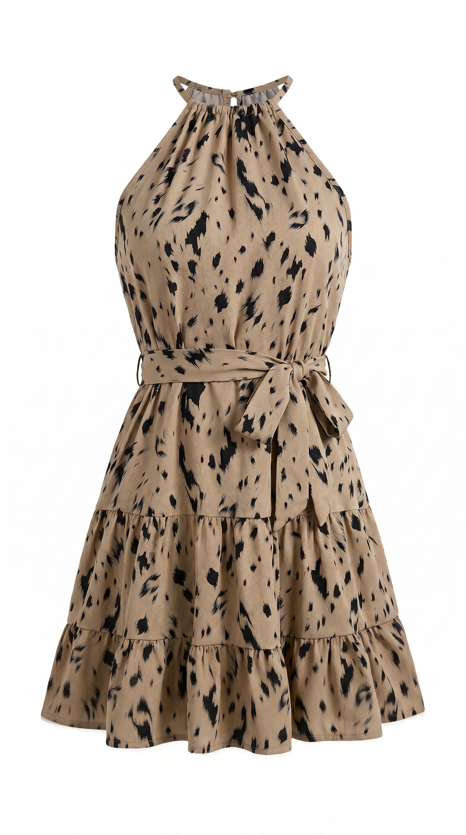 Empire Waist Halter A-Line Mini Dress