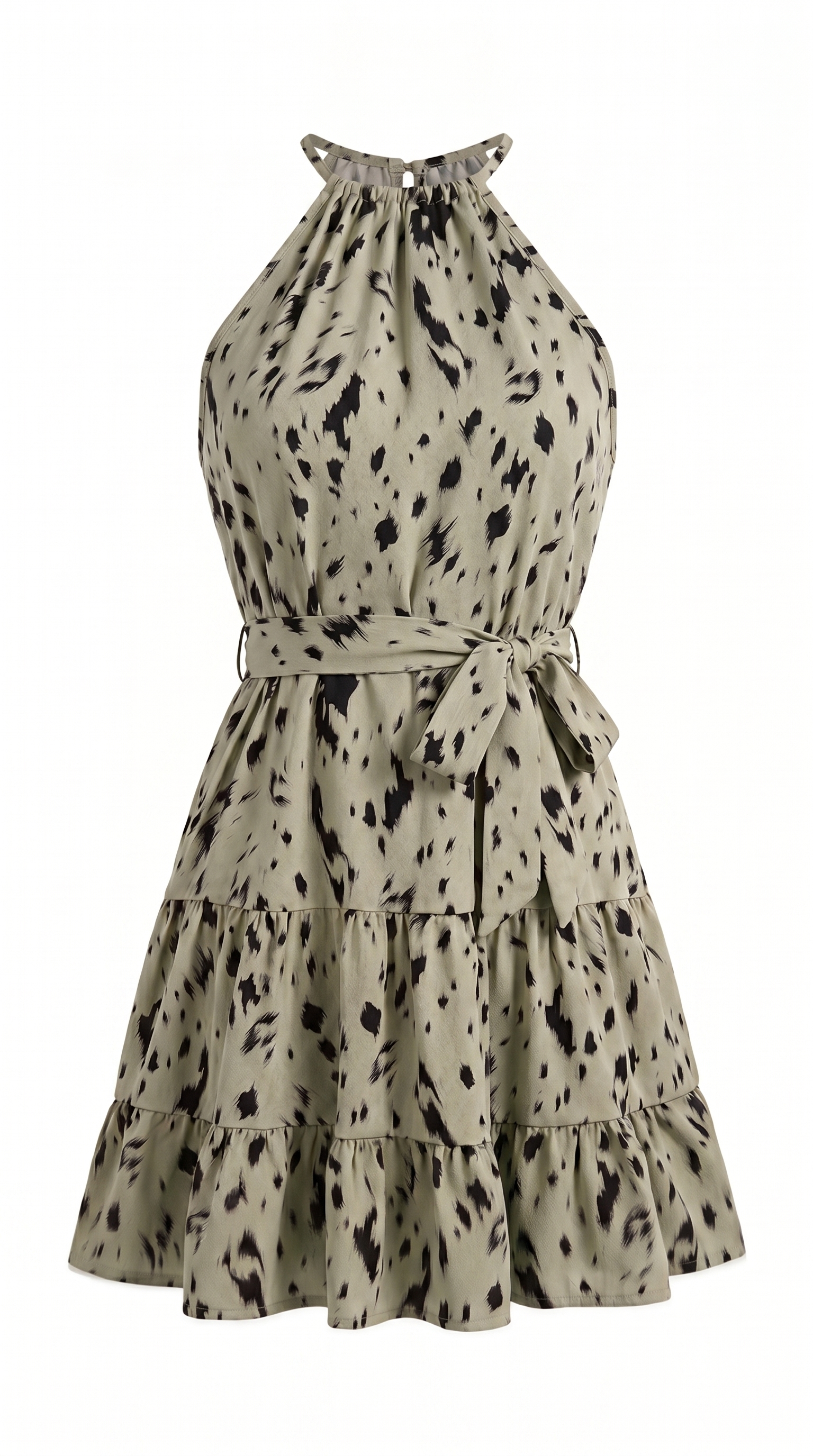 Empire Waist Halter A-Line Mini Dress
