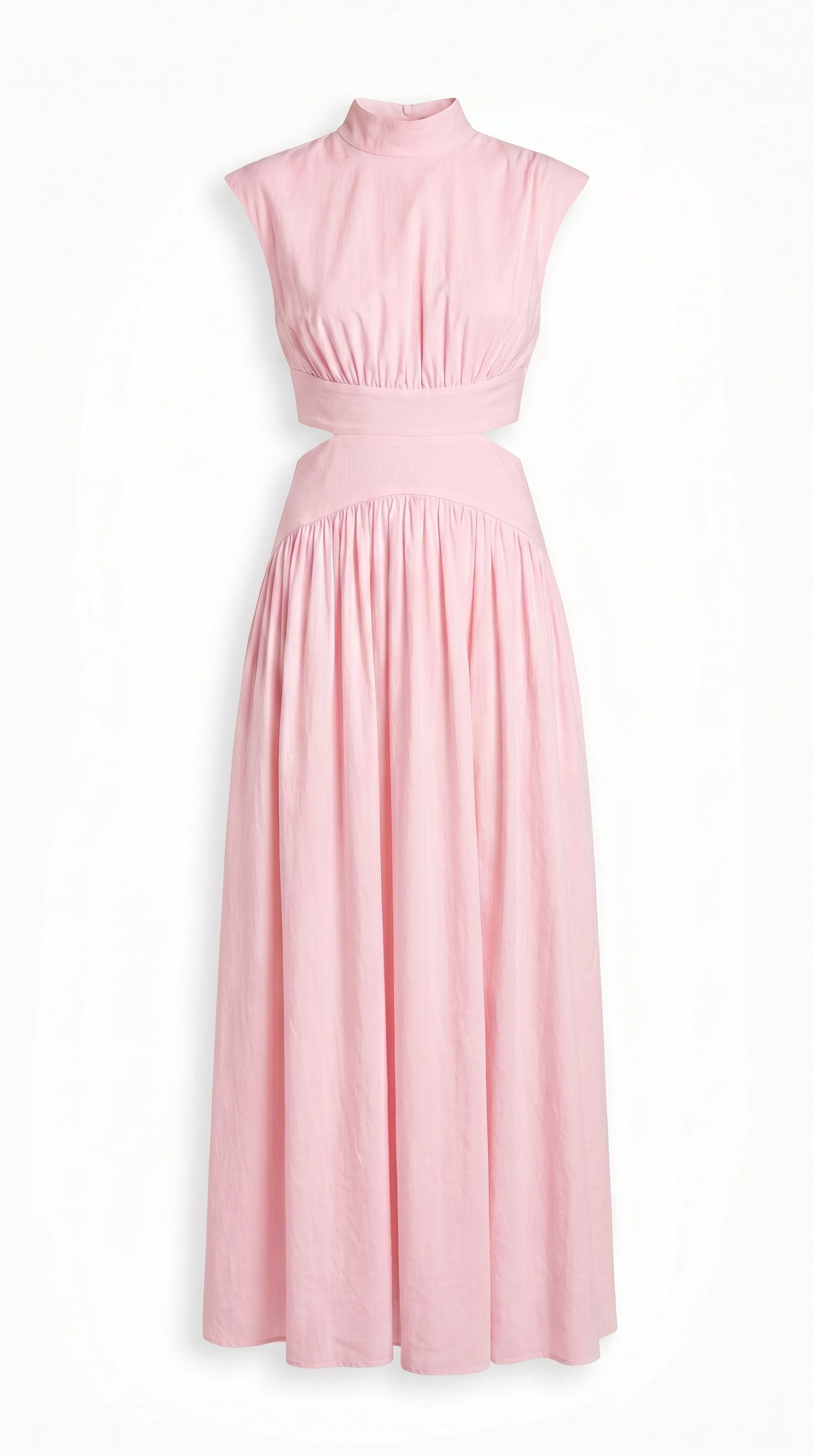 Cut-Out Mock Neck Maxi Dress
