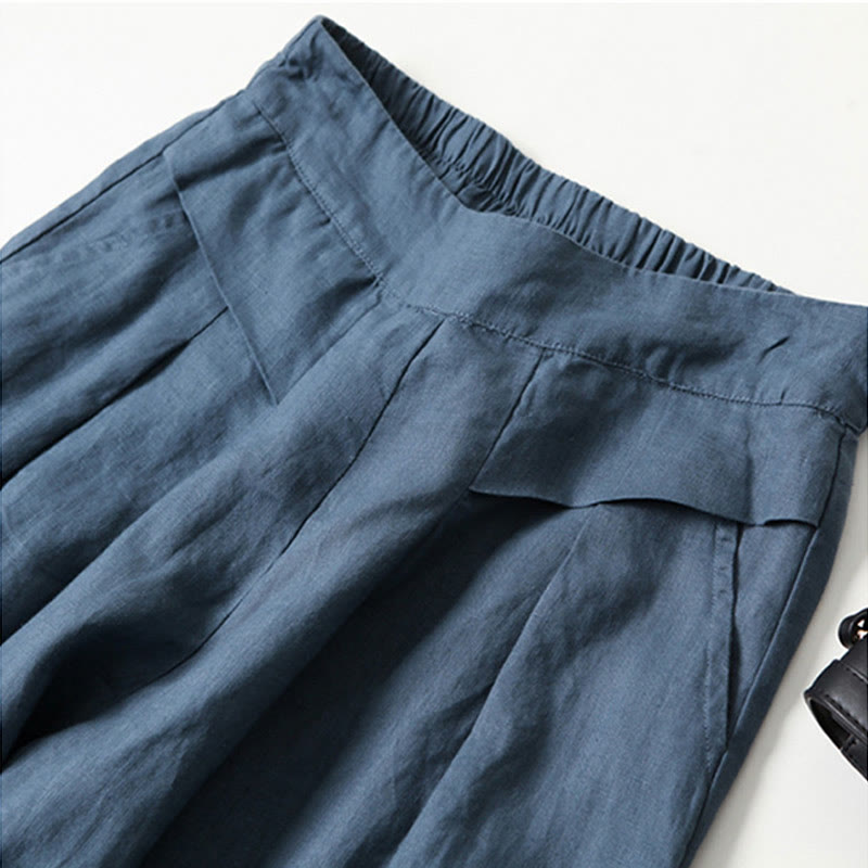 Flowing High-Waist Wide-Leg Relaxed Trousers