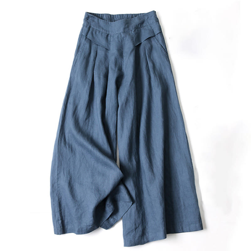 Flowing High-Waist Wide-Leg Relaxed Trousers