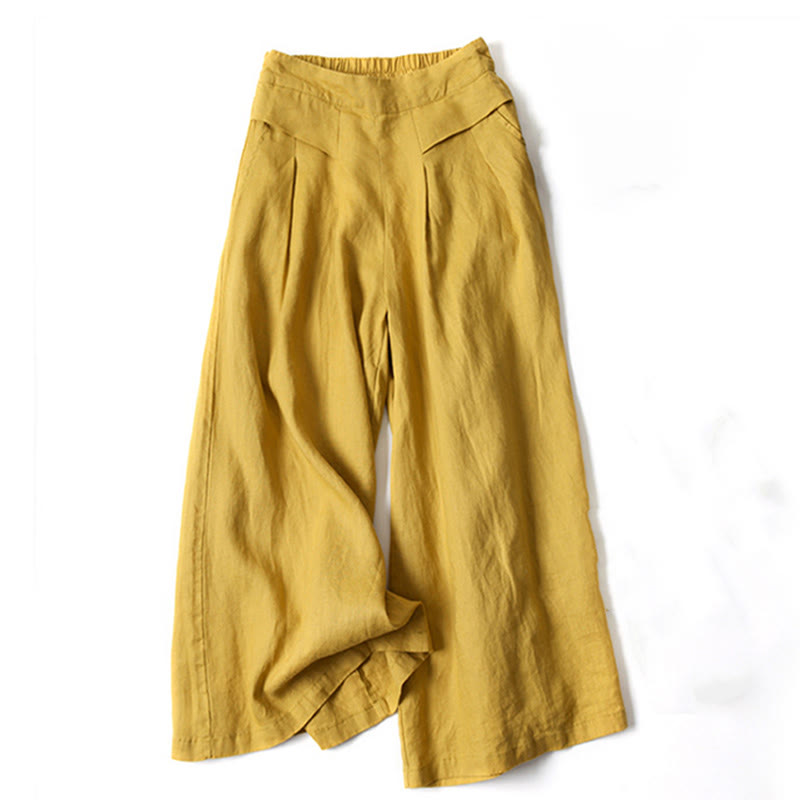 Flowing High-Waist Wide-Leg Relaxed Trousers