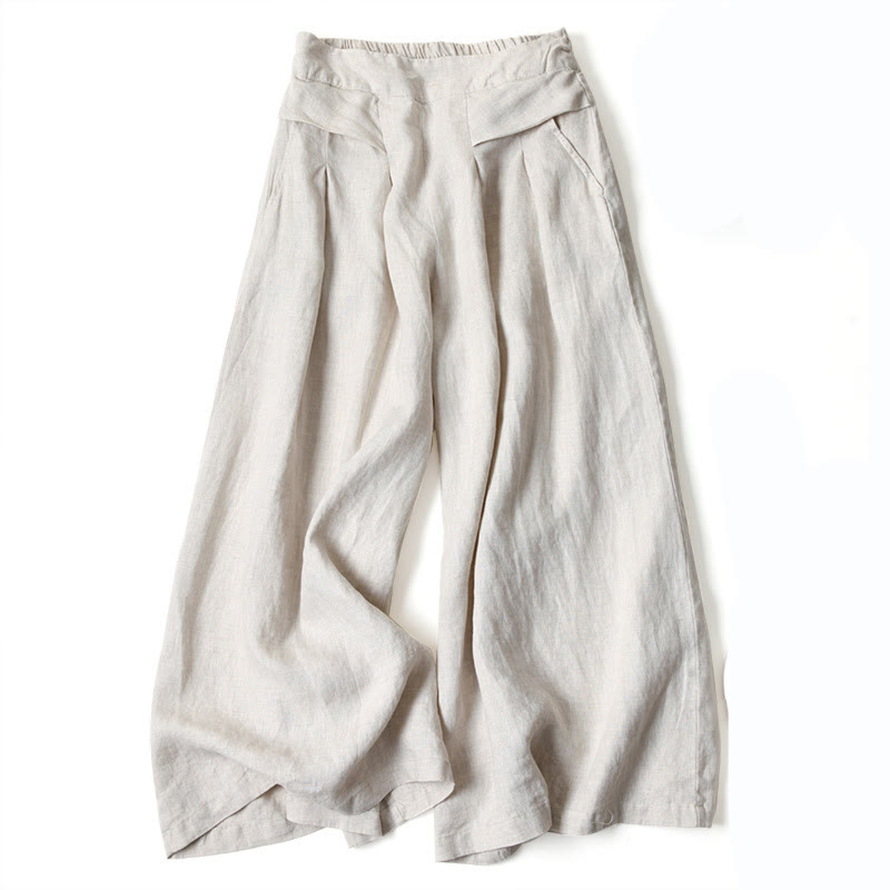Flowing High-Waist Wide-Leg Relaxed Trousers